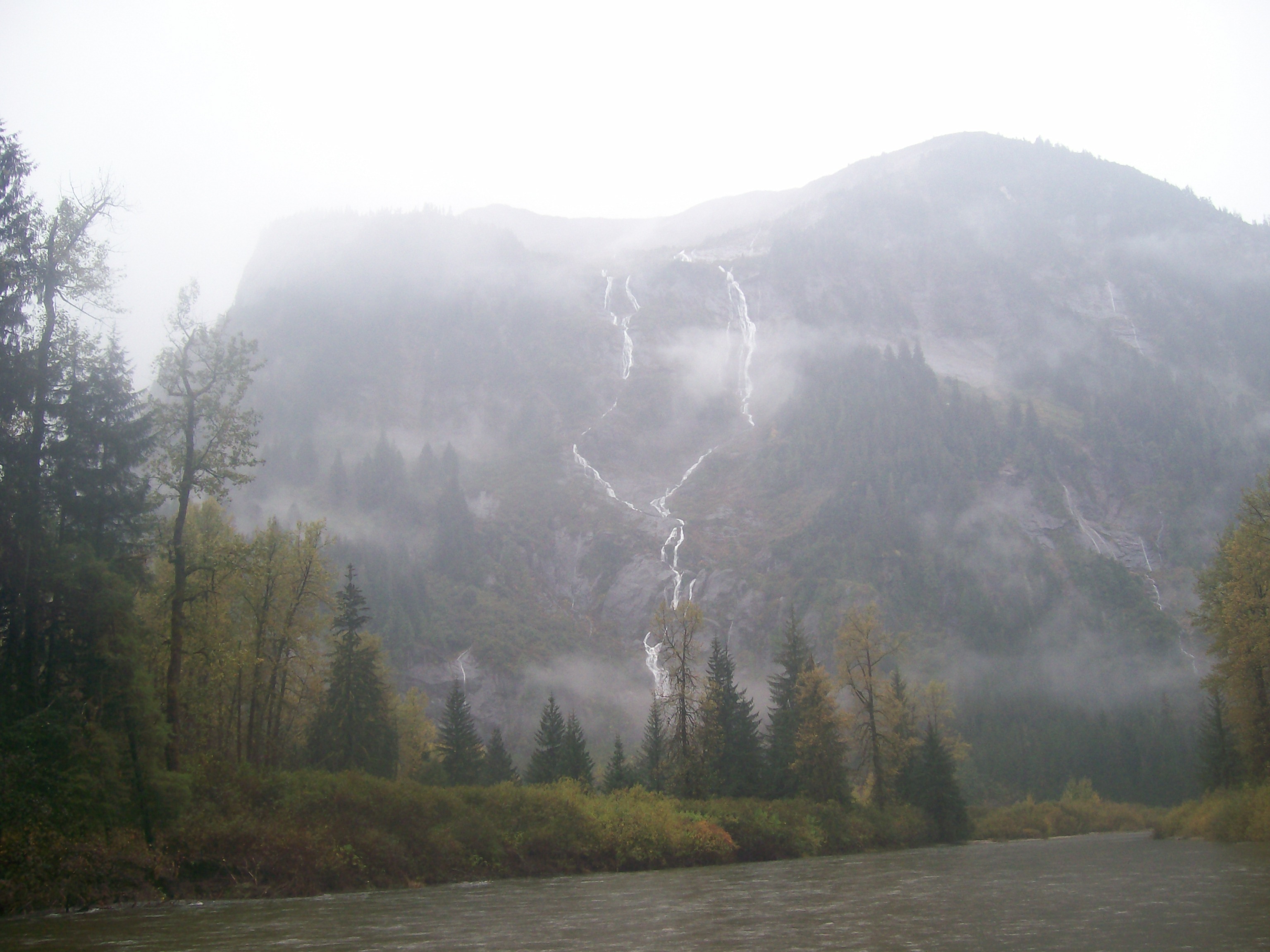 Wild British Columbia river valley scenery near Terrace